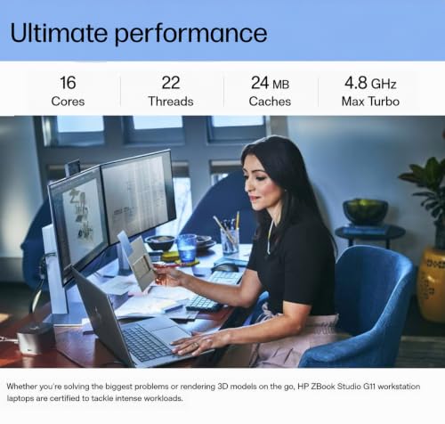 Image of HP ZBook Studio G11 Laptop, NVIDIA RTX 2000 Ada 8GB, Intel Ultra 7 155H