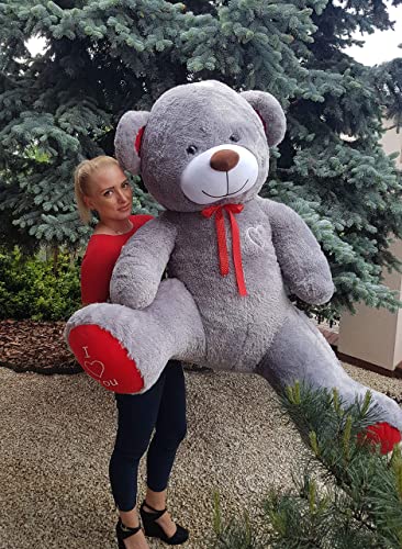 Odolplusz XXL Teddybär Bär 1,9m grau Kuschelbär 190 cm Teddy Plüschtier Kuscheltier – Bild 6