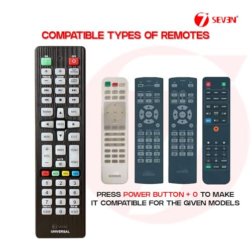 Image of 7SEVEN Compatible for Benq Projector Remote Control for All Models ms524 gv1 d4ca dc4 Full HD mh550 ms506p and Pair Universal Benq Remote in One Step with Projector