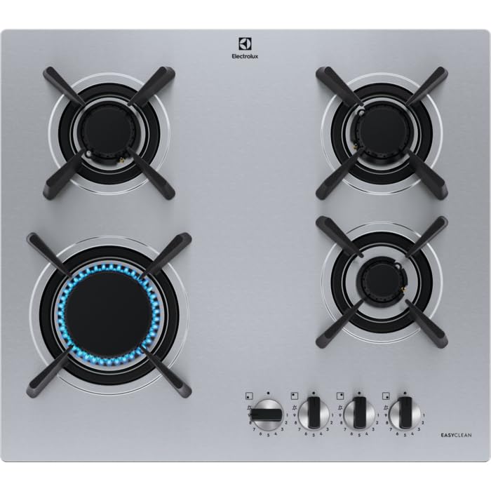 KGU643723Z - Piano cottura 4 fuochi gas, 60x53 cm, colore Inox