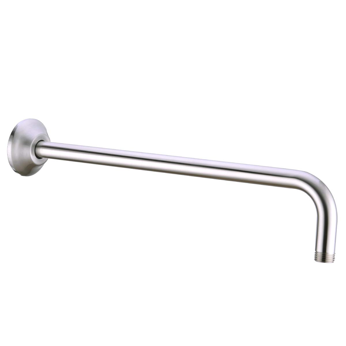BESTILL16 Inch L-Shaped Shower Head Extension Arm, Shower Arm and Flange Included, Brushed Nickel