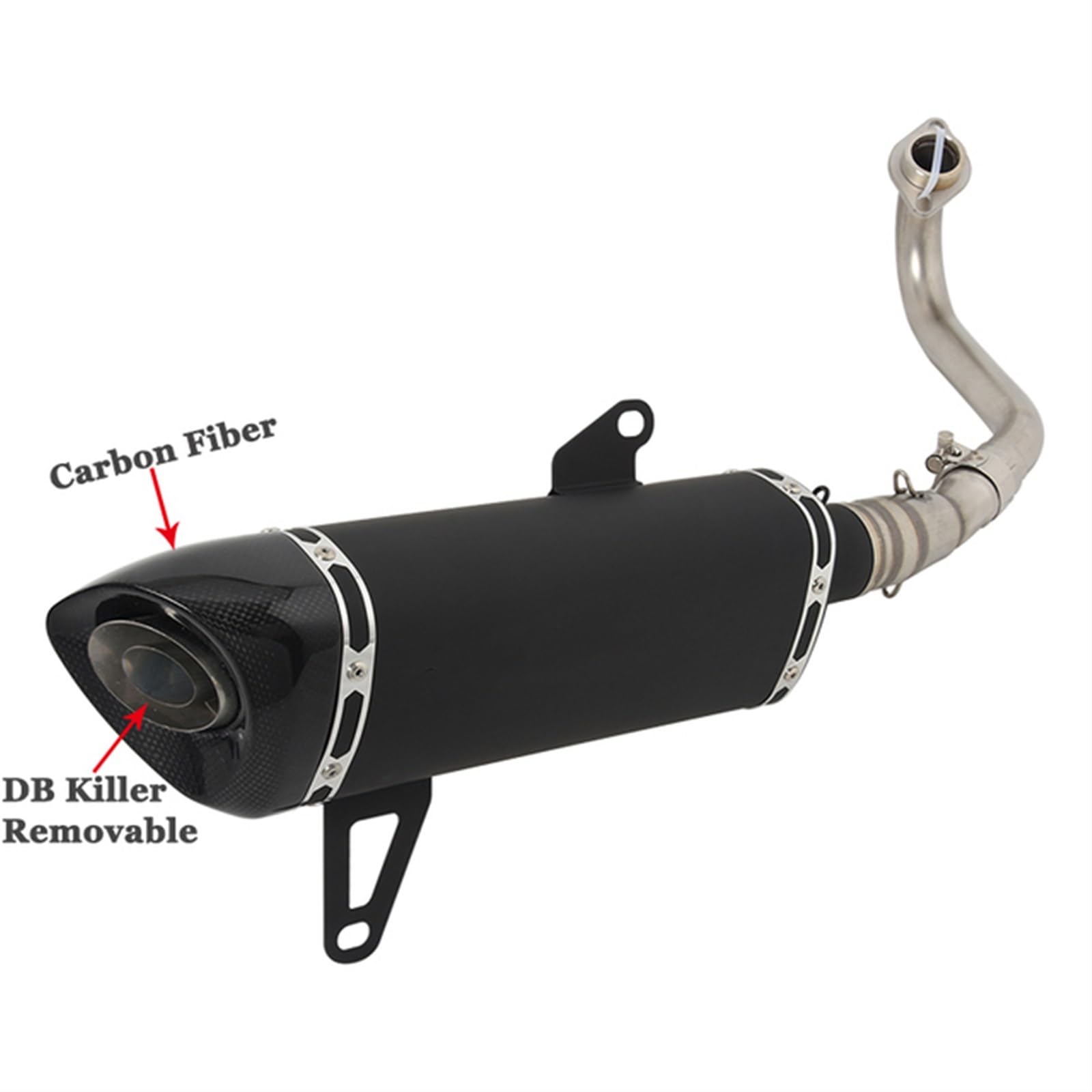 Système D'échappement Complet pour Moto pour Tricity 300 2020-2024, Tuyau De Liaison Avant, Silencieux en Fibre Carbone DB Killer