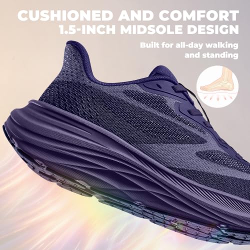 Vilanva Women's Walking Tennis Shoes Running Sneakers Blue Purple - image 3