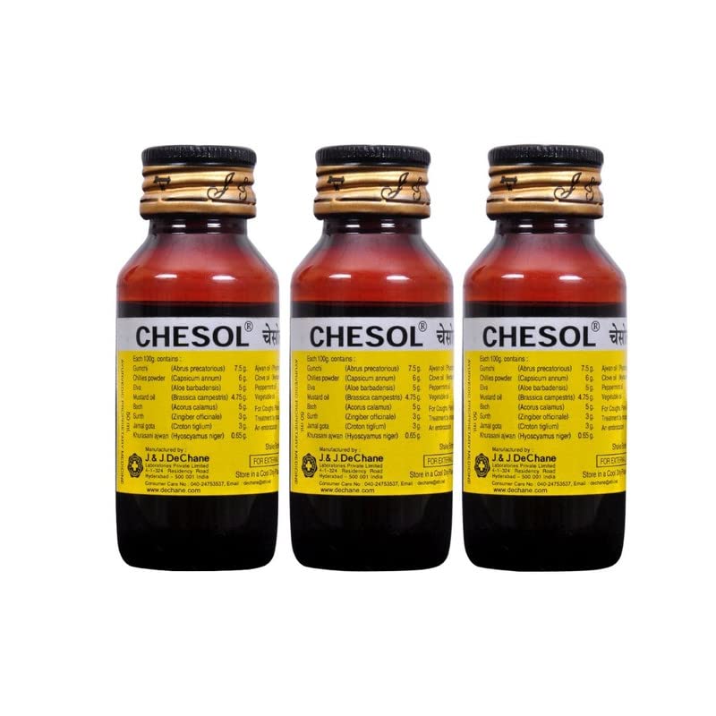 J & J DeChane - Chesol 50 ml – Embrocation for Muscular Aches/Pains, Chest Colds & Bronchitis - Pack of 3 (B0BQ8J8T5S) Amazon Price History, Amazon Price Tracker