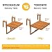 INTERBUILD Toronto Mesa de terraza Plegable para balcón Ajustable FSC Madera de...