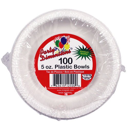 Party Dimensions Dessert Bowl-5oz | White | Pack of 100 Plastic Bowl, 5 oz - Thumbnail 2