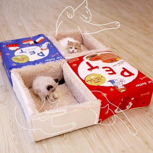 Coussin rectangulaire pour animaux de compagnie lit chat design collation - 3