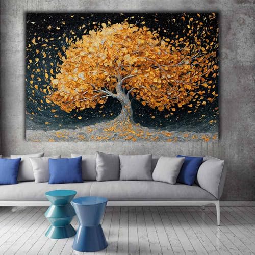 Arbre de vie impression sur toile nature pour bureau et salon - 2