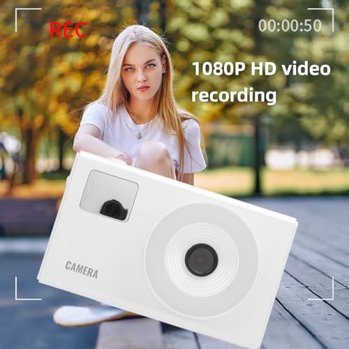 Câmera Digital 4K, Câmera CCD Vintage Câmera Compacta de 48 MP Com Tela de 2,4 Polegadas, Zoom Digit