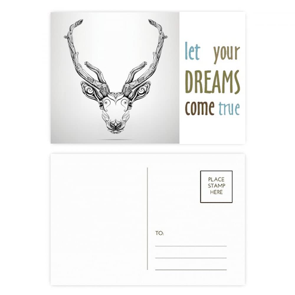Tarjetas de agradecimiento Dream Come True con diseño de cuerno largo 4