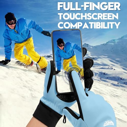 Image of Bruvoalon Winter Gloves for Women & Men, 3M Thermal Insulation, Lycra Fabric, Touchscreen, Anti-Slip