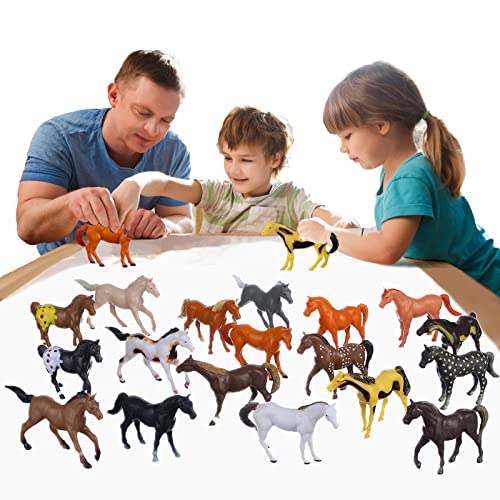 JOKFEICE Figure di Animali 6 PCS Realistico Pony