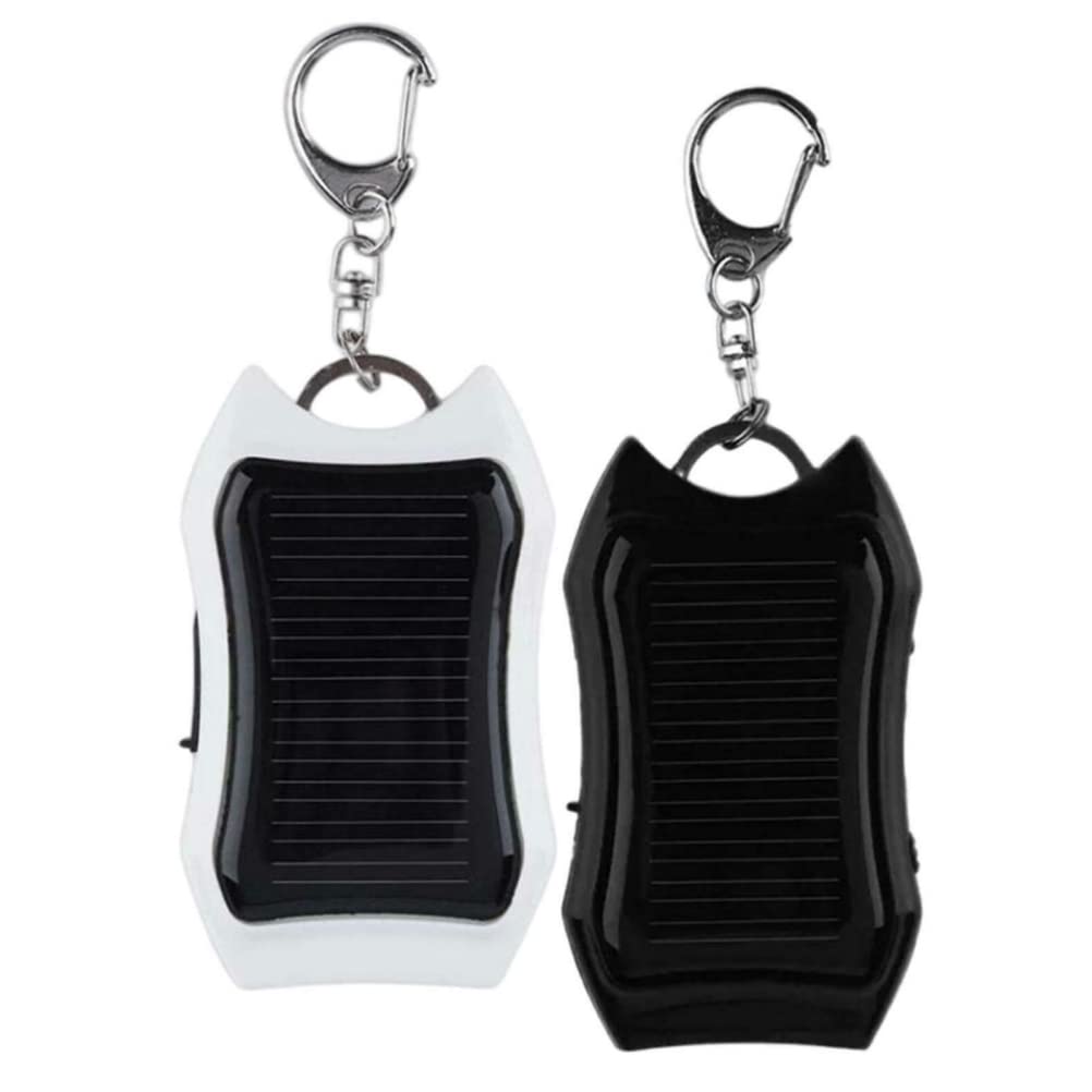 Powerbank Solaire 1200 mAh Chargeur Porte-clés pour Chargeur Solaire à Tête de Pelouse Mini Portable Porte-clés Mobile Solar Power Bank avec lumières LED
