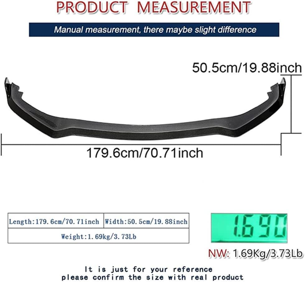 Carbon Fiber Front Lip for Infiniti Q60 2016-2021 Sport Coupe 2-Door Front Bumper Lip Chin Spoiler Body Kits Factory Outlet