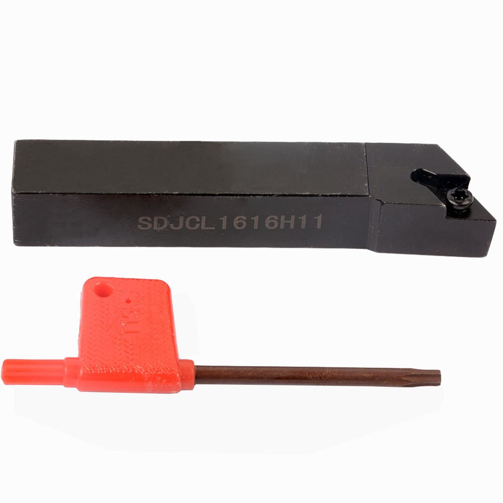 SDJCL 2525M11 1" 93° External Turning Holders Lathe Turning & Profiling Tool Holder Lathe Turning Boring Bar for 55° Carbide Inserts DCMT32.5/DCMT21.5 (SDJCL2525M11)