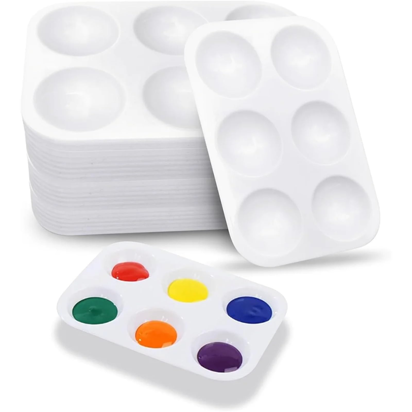 Palette d'aquarelle en Plastique Blanc pour Peinture Aquarelle