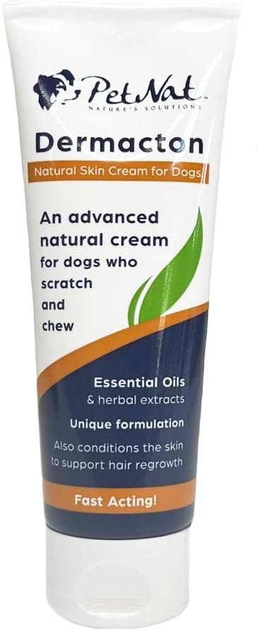 Dermacton Cream for ITCHY Dogs - Professionally recommended for itching & hair loss. Stops itching and scratching, soothes skin & promotes hair regrowth naturally