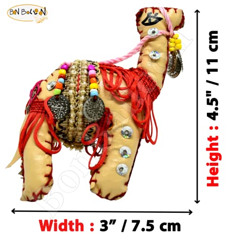 1 Pcs Egyptian Egypt Hand Made Camel Hand Crafted Animal Figurine Sculpture 3D Figurines Of An Statue Décor Decor Decorative Miniature From Single Block Of Leather #TOP1