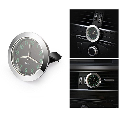 Relógio de carro Allomn para saída de ar do carro com painel de carro luminoso mini interior de quar