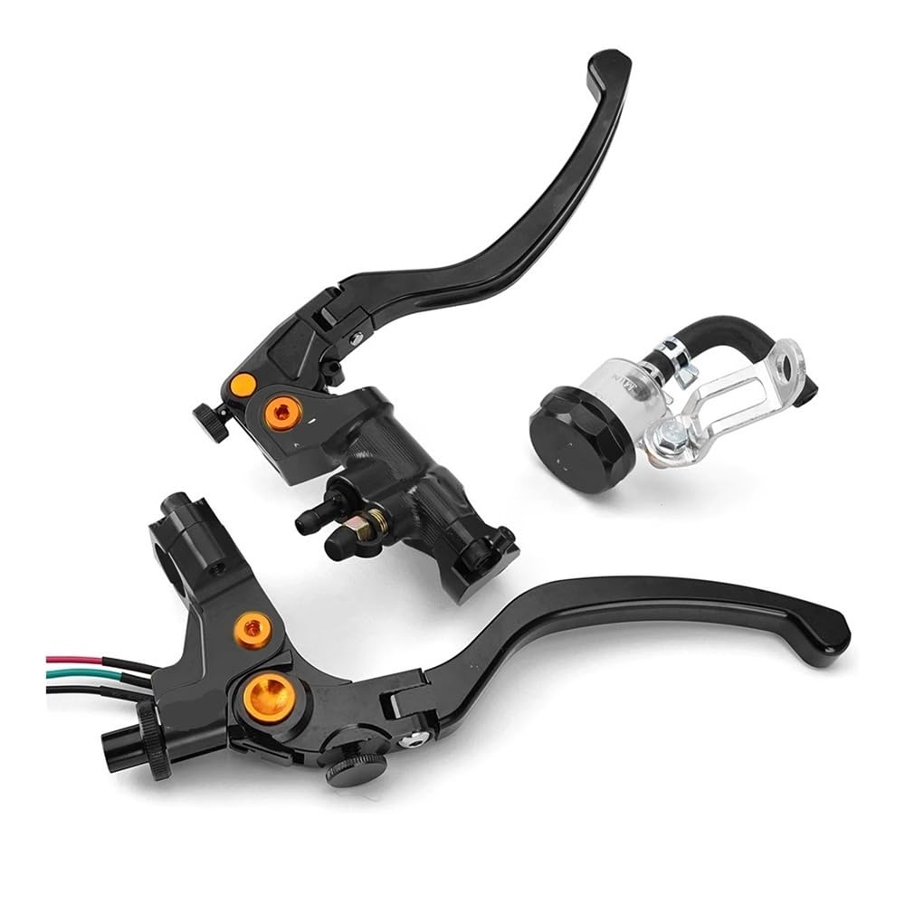 7/8 "22mm 19rcs Montaggio Radiale Cilindro Maestro Del Freno Leva Frizione Pompa Idraulica Leve Misura for Moto Universale(Black Brake Lever)