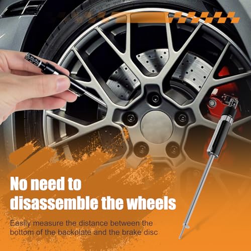 LYIYEYAN Car Brake Measuring Tool, Brake Pad Thickness Gauge Measure Pen with Scale, Brake Pad Tester, Brake Pad Tester Pen, Brake Pad Gauge for Internal External Brake Pad, 5.31x0.51in - Thumbnail 4
