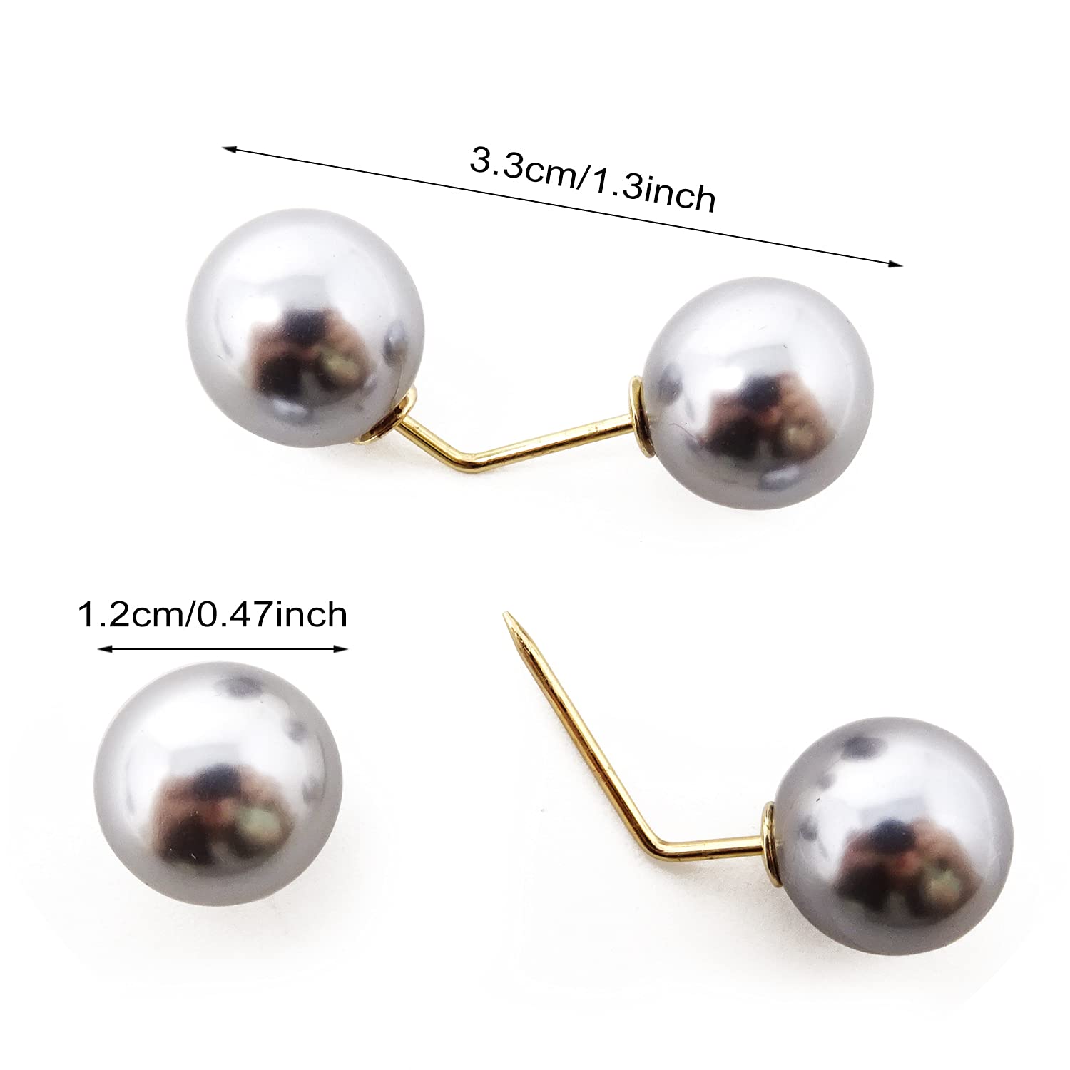 GIMEVAR Women Brooch Pins Colorful Crystal Hijab Scarf Pearls Safety Pins Sweater Shawl Clips Brooches Fashion Jewelry 12Pcs #B Price In UAE