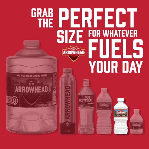 Image of Arrowhead Mountain Spring Water Bottles, 12 Pack - Still Bottled Water with Naturally Occurring Minerals & Electrolytes for Taste - 12 Fl Oz