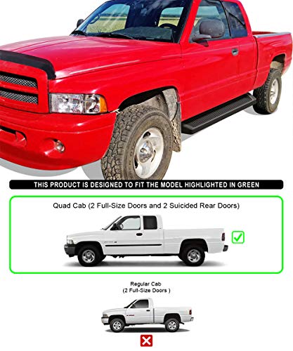 Estribos APS 6in Negro para Dodge Ram 94-01 miniatura 2