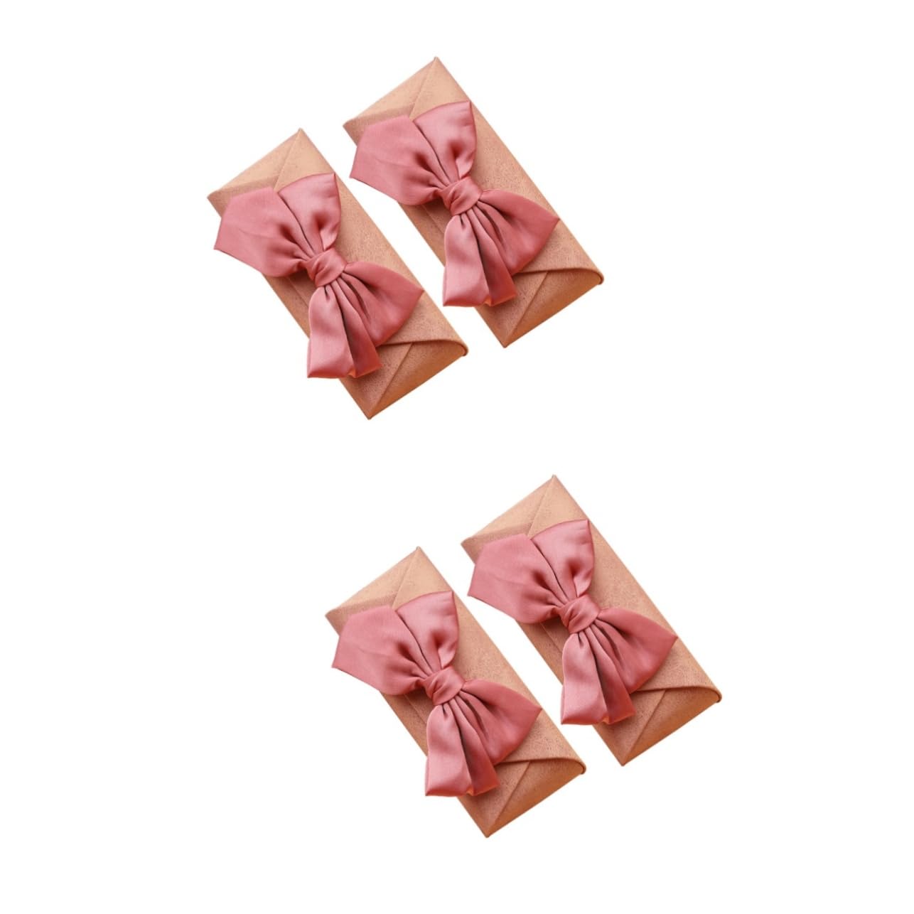 GALPADA 4pezzi Eleganti Scatole Per Occhiali Con Fiocco Custodie Portaocchiali Resistenti e Compatte Per Studenti Rosa