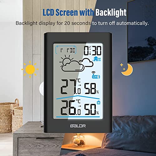 Baldr Indoor Outdoor Thermometer Wireless, Battery Powered Weather Station Wireless With Temperature Humidity, Outside Thermometer Gauge For Patio #TOP3