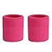 Onupgo Bandeau de sport en tissu éponge rayé pour exercices sportifs, basket-ball, évacuation de l'humidité, absorption de la sueur, Wris2 - Rose