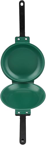 Miniatura 3 de ELINP Sartén para panqueques para estufa, revestimiento de acero de doble cara, sartén con tapa para hacer panqueques, utensilios de cocina para el