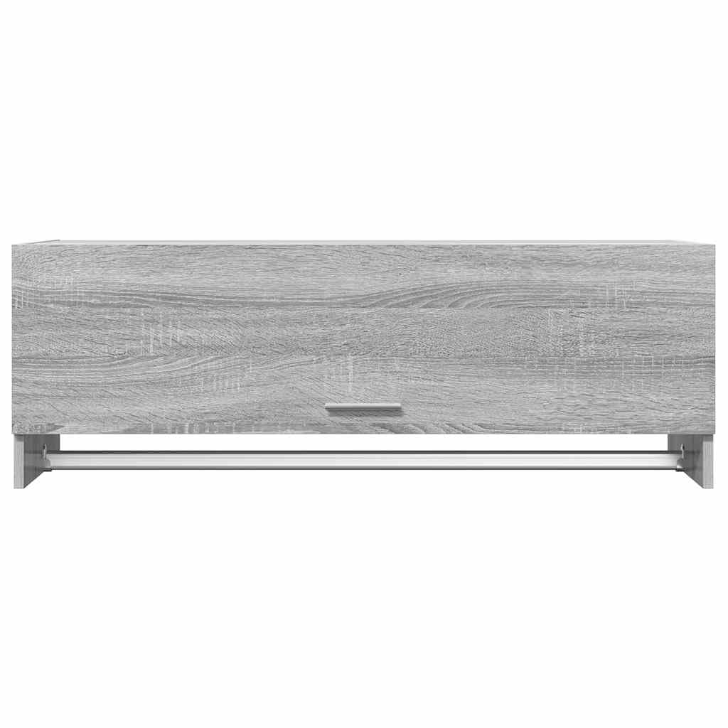 Szafka Szary Dąb Sonoma 100x32,5x35 cm z Drążkiem na Wieszaki