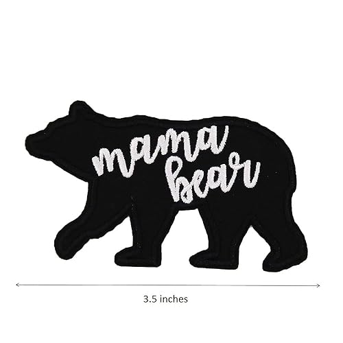 Miniatura 3 de Mama Bear Mom Heart Tattoo Embroidered Iron On Patches