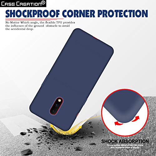 Image of Case Creation Luxurious OG Series for Oneplus 7 Case Cover,Anti-Dirty Slim Case Frosted Matte Cute Candy TPU Raised Bezel (Splash of Color) Back Cover for Oneplus7 -Navy Blue