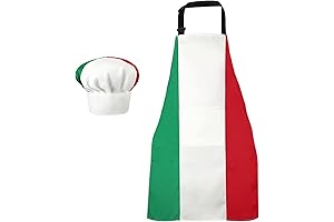 SATINIOR Italian Chef Hat and Apron