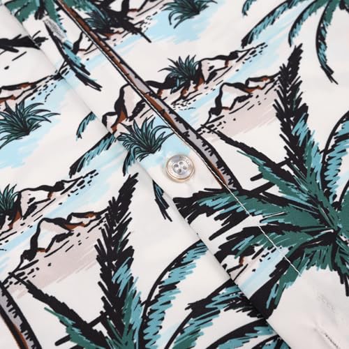Image of Hawaiian Shirt for Men Tropical Shirts Summer Beach Button Down Short Sleeve Luau Aloha Floral Cruise Vacation Outfit 2026