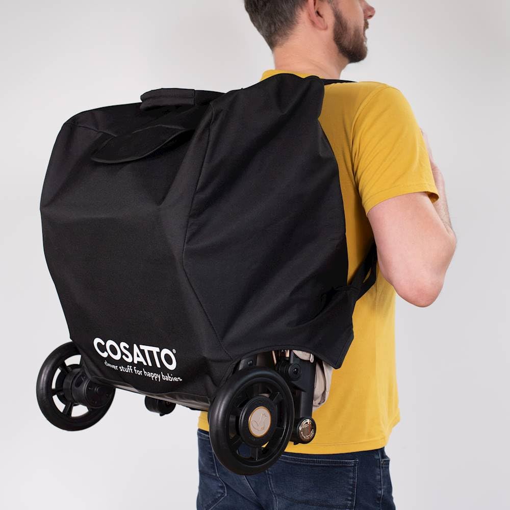 Cosatto Kinderwagentasche – für Woosh 4, Yo & Woosh Trail – Kinderwagen-Organizer-Tasche – Reisetasche – Kinderwagen-Zubehör – wasserabweisend – Schwarz