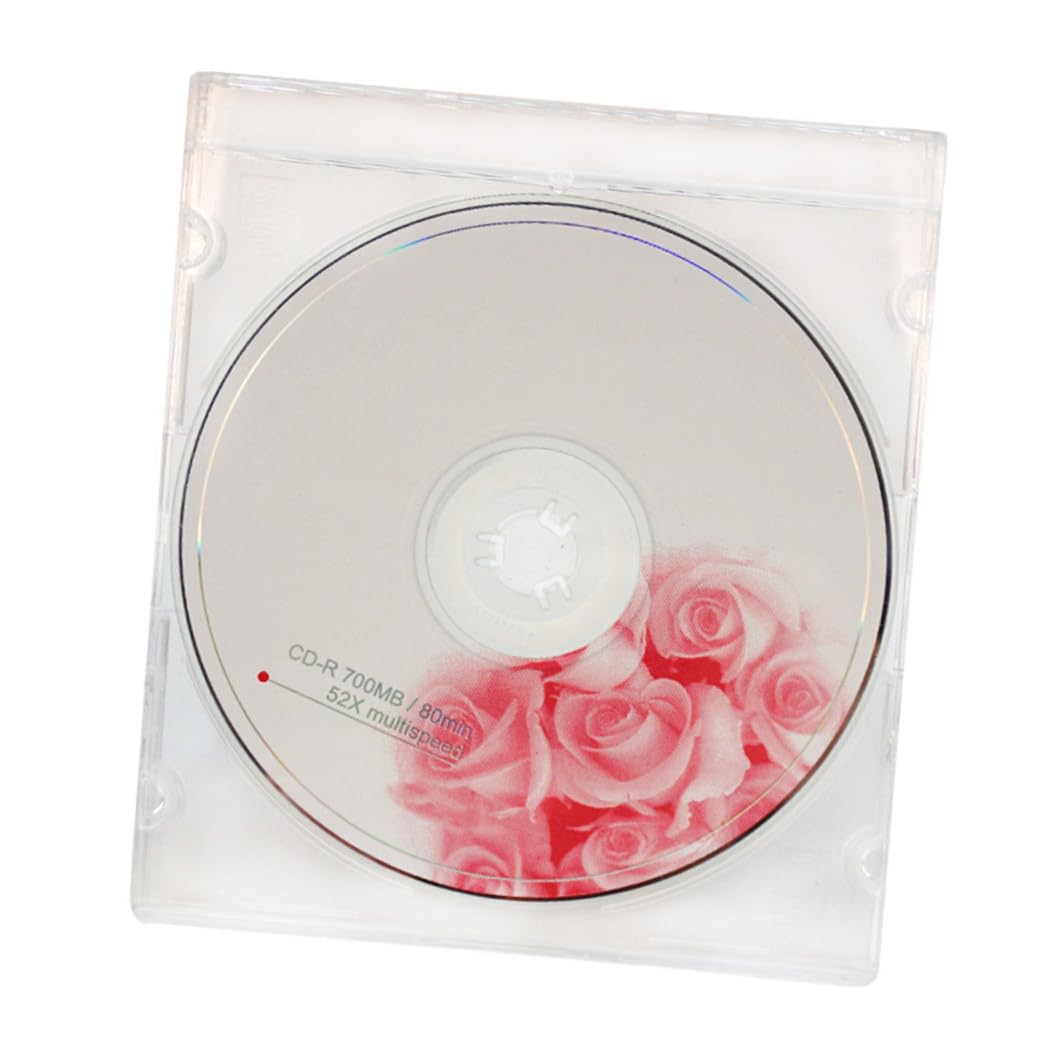 GALPADA Custodie per CD Doppie Trasparenti in Plastica Rigida, Confezione da 10 Pezzi, Portatili e Pratiche, per Conservare Dvd e CD a Casa