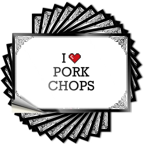 Calcomanías personalizadas para decoración de baño, cubierta impermeable I Love Pork Chops para Hydro Flask | Calcomanías de vinilo para amigos regalo de vacaciones (6 x 9 cm)