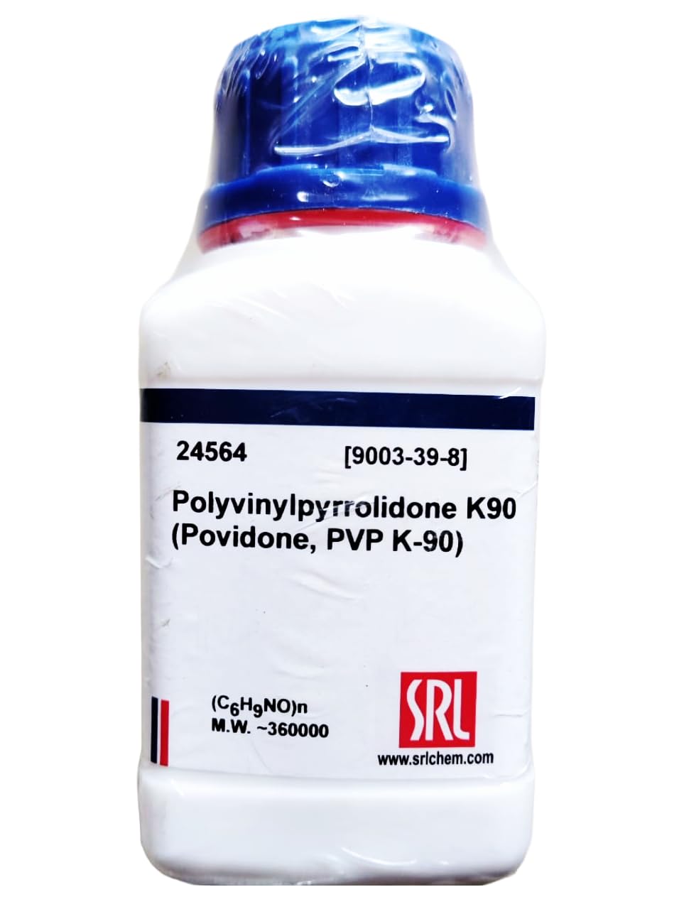 SRL Polyvinylpyrrolidone (PVP K-90),100gm, CAS : 9003-39-8, Molecular Formula : (C6H9NO) n, Molecular Weight : ~360000, Storage: Room Temperature, Shelf Life: 5years, for lab and industrial use-picture-16
