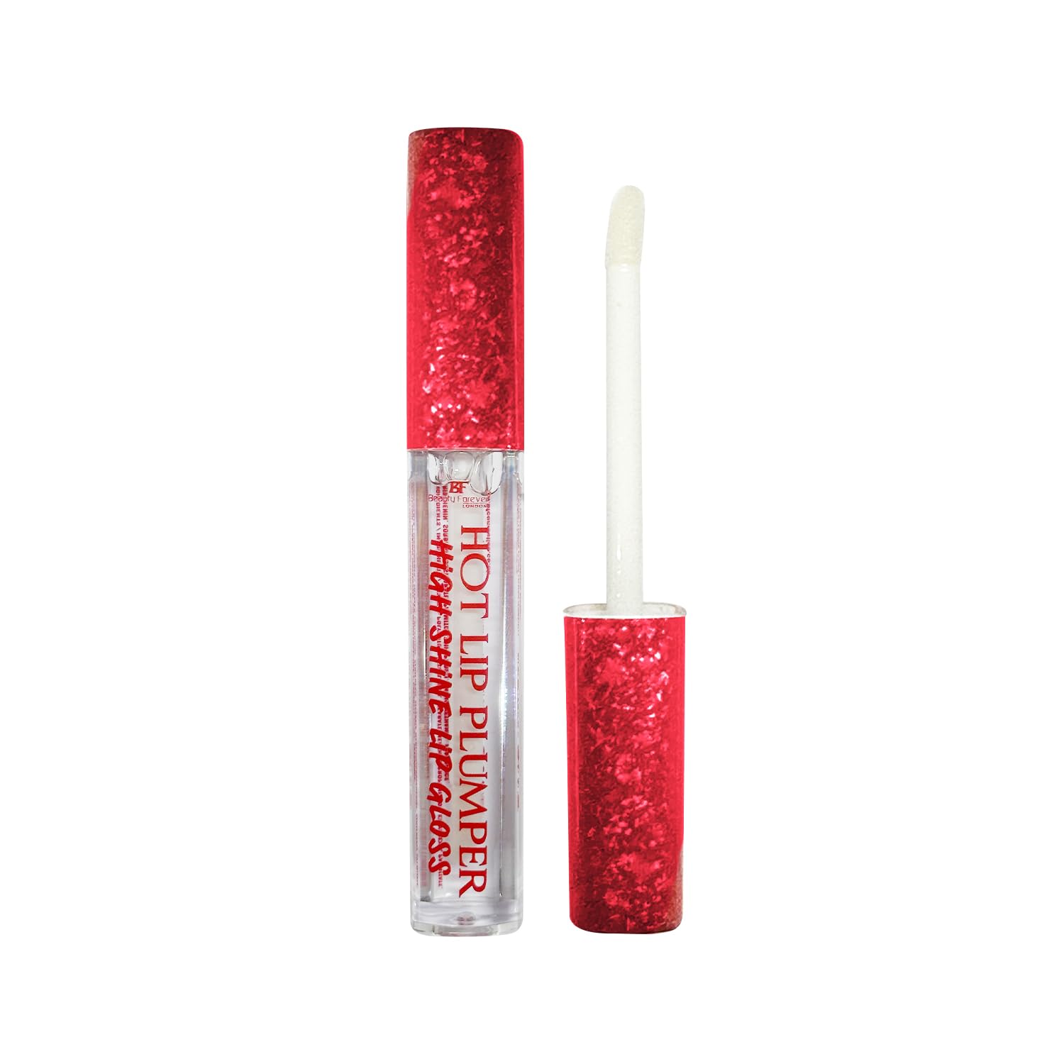 Beauty Forever Hot Lip Plumper, Plumping Lip Gloss, High Shine Lip Gloss, Non Sticky, Clear, 3mls, Pack of (1)