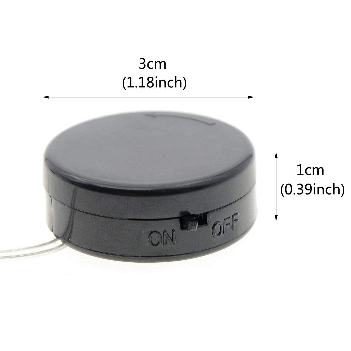 Lot de 8 boîtiers de Piles Bouton CR2032 avec Fil Noir 2 x 3 V