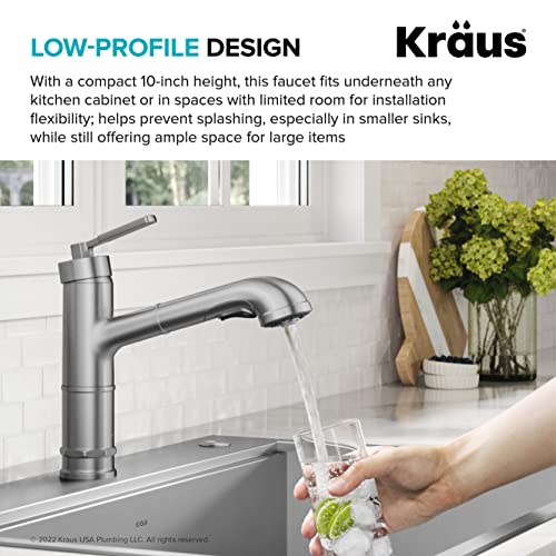 KRAUS Allyn Pull-Out Single Handle Kitchen Faucet in Spot-Free Stainless Steel, KPF-4103SFS - image 9