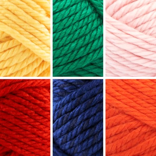 Image of Lion Brand Yarn, Hometown Super Bulky Yarn, Spectrum Pack, 6 Skeins