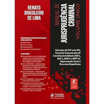 Capa do livro Manual de Jurisprudência Criminal: Súmulas, Controle Concentrado de Constitucionalidade, Repercussão Geral e Recursos Repetitivos