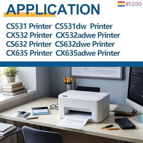 Image of MEZOO CS531 CX532 Black Toner Cartridge High Yield 75M10K0 Toner Cartridge