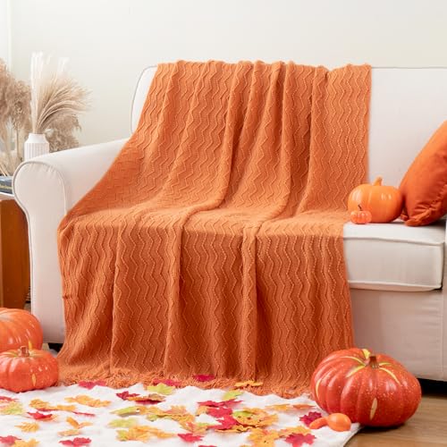 BATTILO HOME Manta Decorativa Naranja Oscuro 50x60 pulgadas miniatura 2