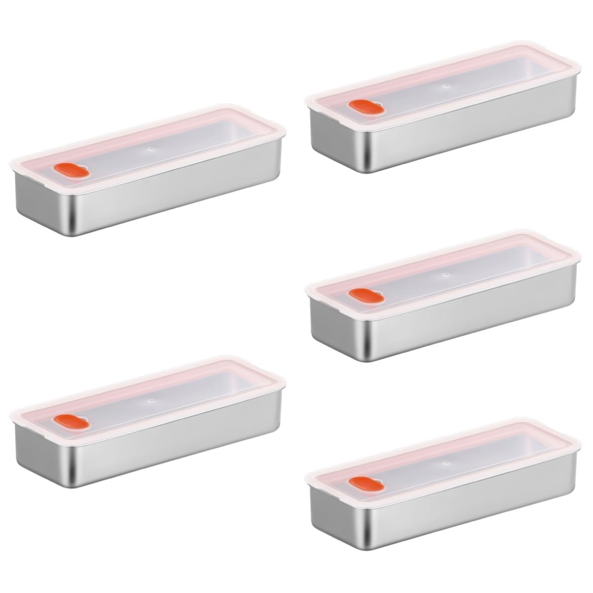 Ciieeo 5 Recipientes Grandes Para Guardar Tocino En El Frigorífico Tapa De Plástico Herméticos Para Guardar Queso Y Organizador De Nevera.