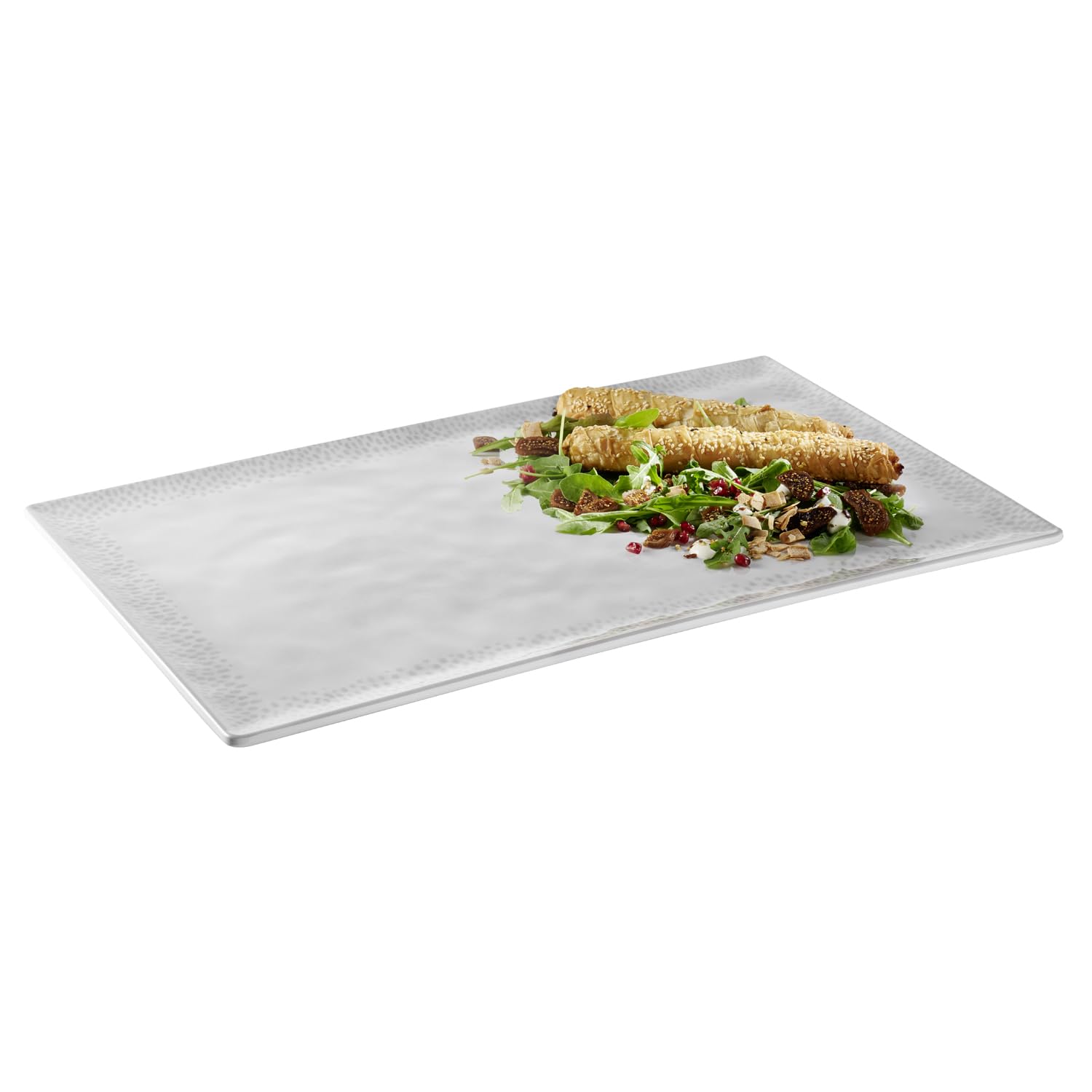 APS 85325 Bandeja GN 1/1 FOOTMARK - Melamina, 53 x 32,5 cm, blanco/gris, sistema GN, apto para lavavajillas